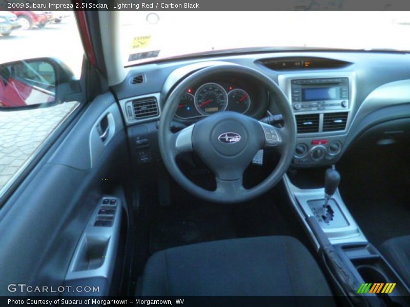 Lightning Red / Carbon Black 2009 Subaru Impreza 2.5i Sedan