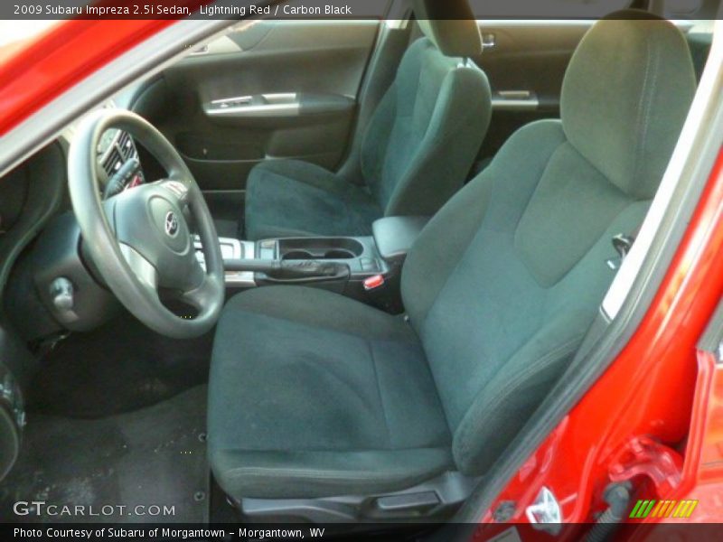 Lightning Red / Carbon Black 2009 Subaru Impreza 2.5i Sedan