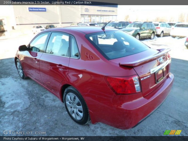 Lightning Red / Carbon Black 2009 Subaru Impreza 2.5i Sedan