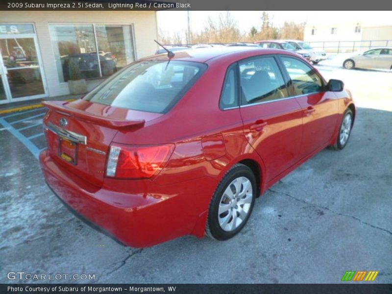 Lightning Red / Carbon Black 2009 Subaru Impreza 2.5i Sedan