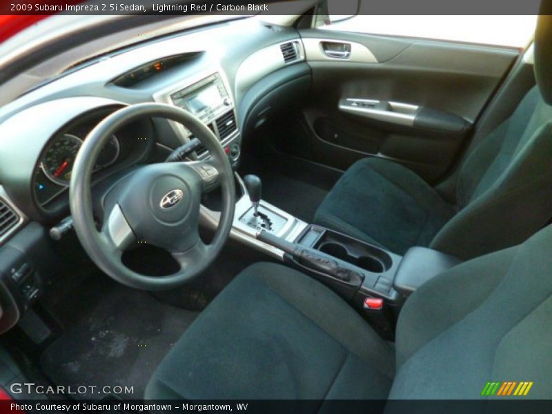 Lightning Red / Carbon Black 2009 Subaru Impreza 2.5i Sedan