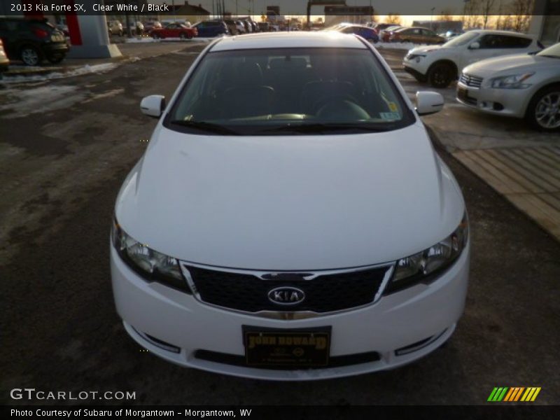 Clear White / Black 2013 Kia Forte SX