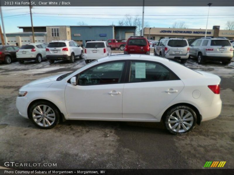 Clear White / Black 2013 Kia Forte SX