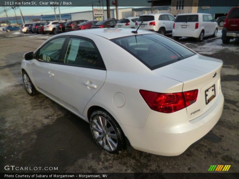 Clear White / Black 2013 Kia Forte SX