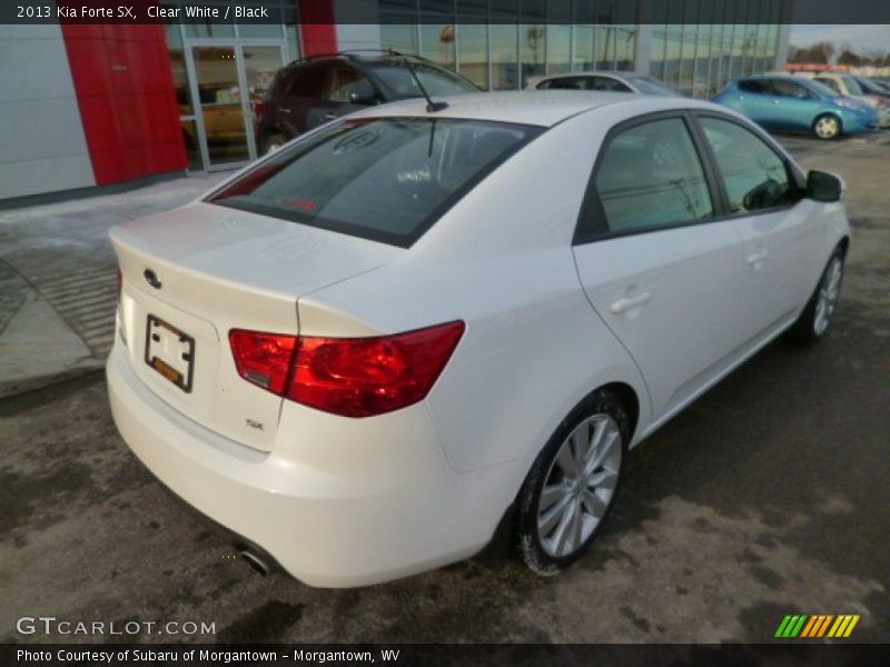 Clear White / Black 2013 Kia Forte SX