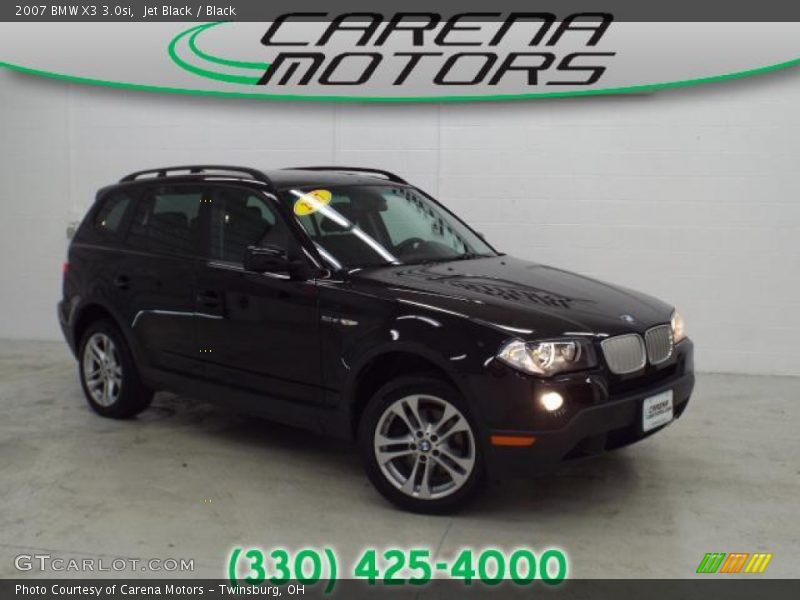 Jet Black / Black 2007 BMW X3 3.0si