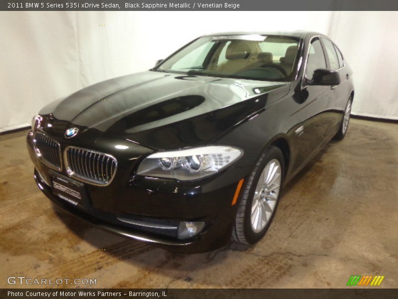 Black Sapphire Metallic / Venetian Beige 2011 BMW 5 Series 535i xDrive Sedan