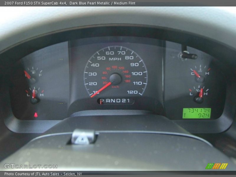 Dark Blue Pearl Metallic / Medium Flint 2007 Ford F150 STX SuperCab 4x4