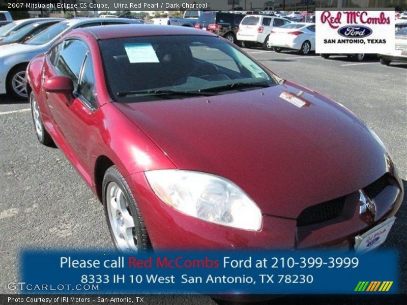 Ultra Red Pearl / Dark Charcoal 2007 Mitsubishi Eclipse GS Coupe