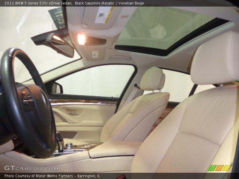 Black Sapphire Metallic / Venetian Beige 2011 BMW 5 Series 535i xDrive Sedan