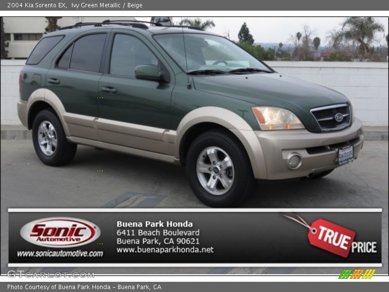 Ivy Green Metallic / Beige 2004 Kia Sorento EX