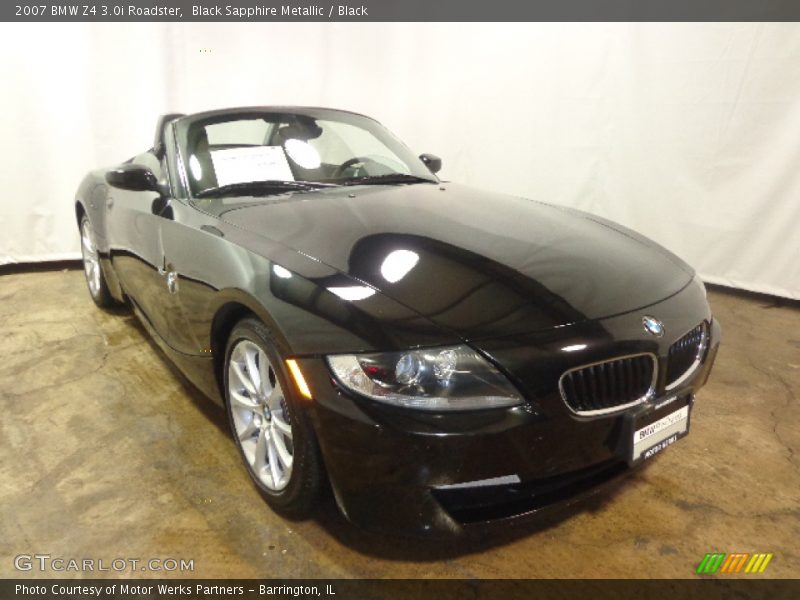 Black Sapphire Metallic / Black 2007 BMW Z4 3.0i Roadster