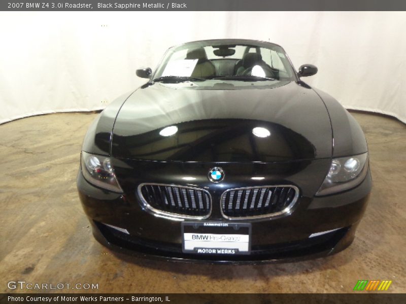 Black Sapphire Metallic / Black 2007 BMW Z4 3.0i Roadster
