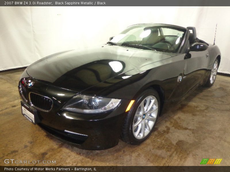 Black Sapphire Metallic / Black 2007 BMW Z4 3.0i Roadster