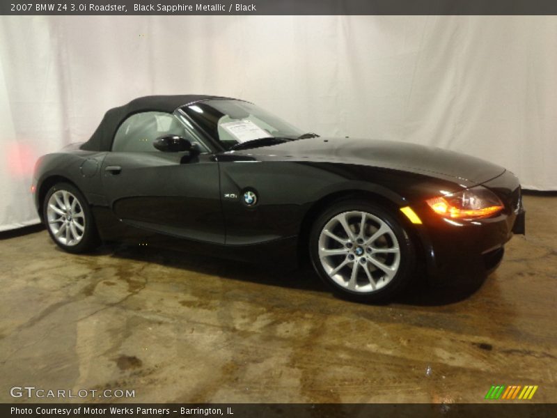 Black Sapphire Metallic / Black 2007 BMW Z4 3.0i Roadster