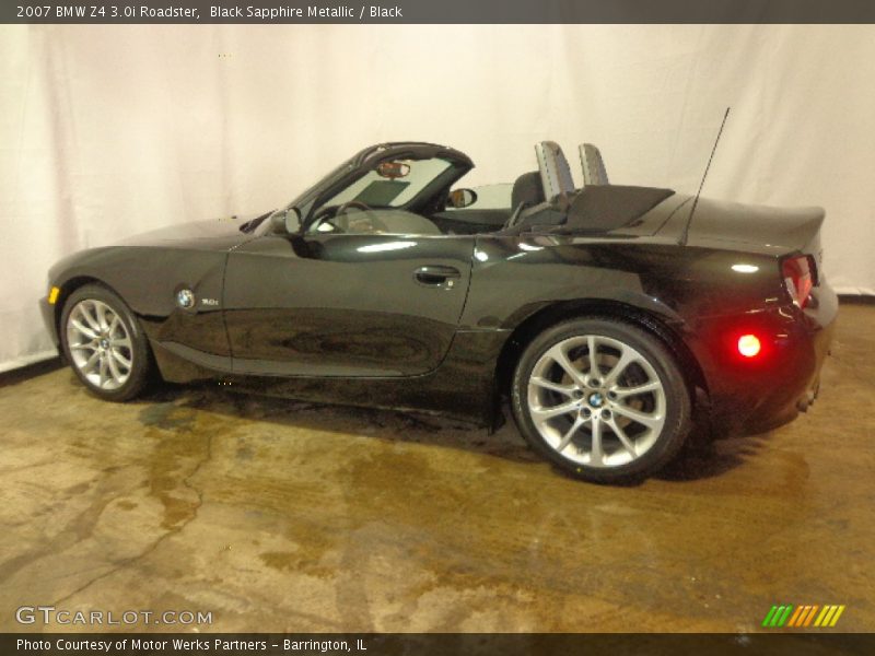 Black Sapphire Metallic / Black 2007 BMW Z4 3.0i Roadster