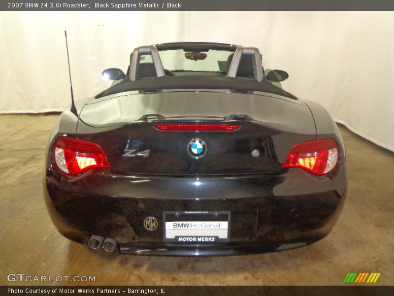 Black Sapphire Metallic / Black 2007 BMW Z4 3.0i Roadster
