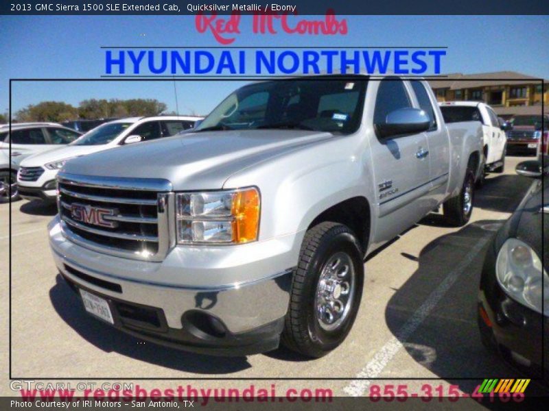 Quicksilver Metallic / Ebony 2013 GMC Sierra 1500 SLE Extended Cab