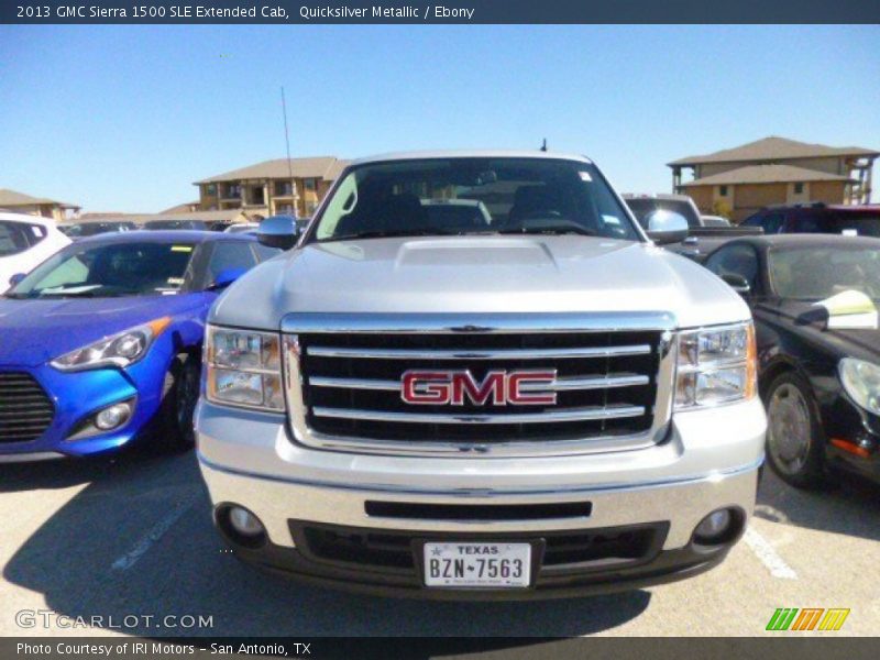 Quicksilver Metallic / Ebony 2013 GMC Sierra 1500 SLE Extended Cab