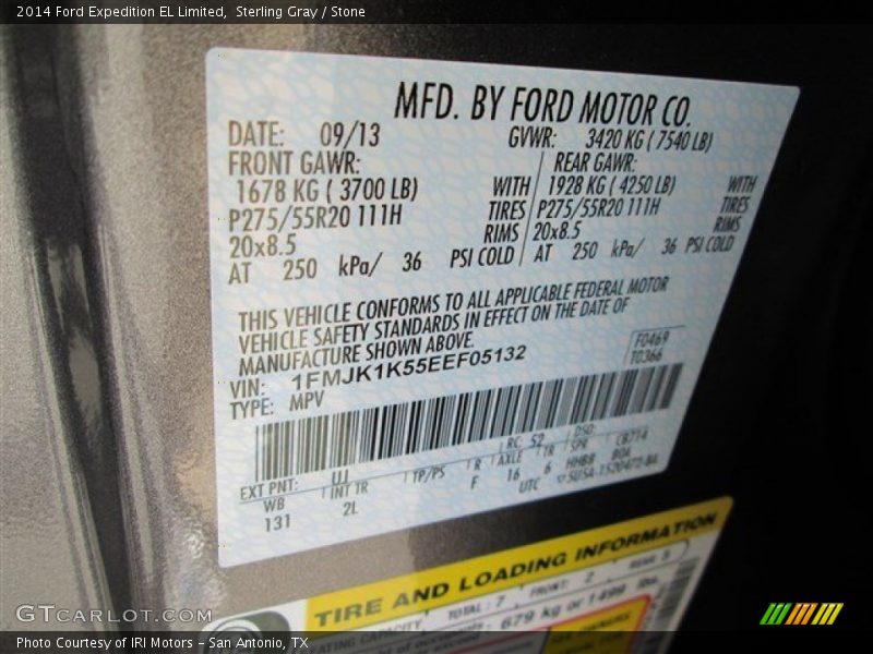 Sterling Gray / Stone 2014 Ford Expedition EL Limited