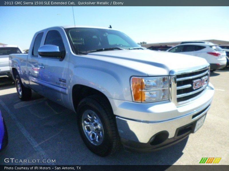 Quicksilver Metallic / Ebony 2013 GMC Sierra 1500 SLE Extended Cab