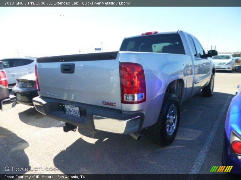 Quicksilver Metallic / Ebony 2013 GMC Sierra 1500 SLE Extended Cab