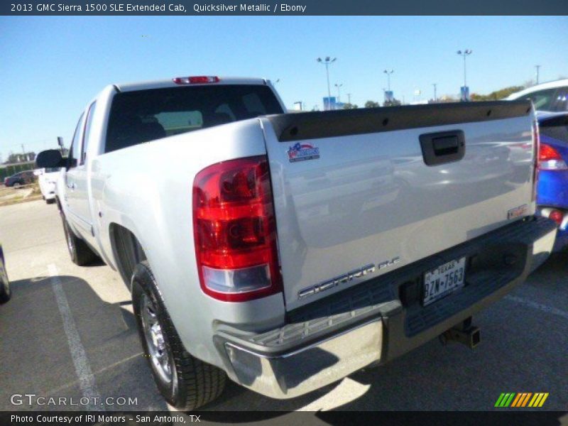 Quicksilver Metallic / Ebony 2013 GMC Sierra 1500 SLE Extended Cab