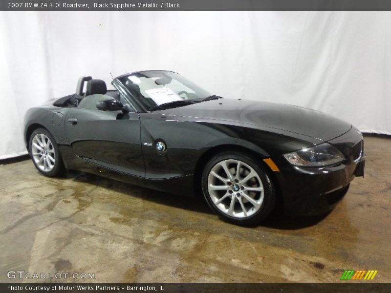 Black Sapphire Metallic / Black 2007 BMW Z4 3.0i Roadster