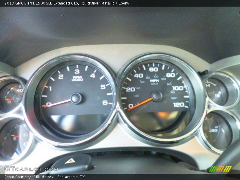 Quicksilver Metallic / Ebony 2013 GMC Sierra 1500 SLE Extended Cab