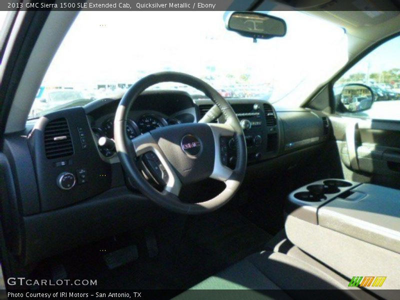 Quicksilver Metallic / Ebony 2013 GMC Sierra 1500 SLE Extended Cab