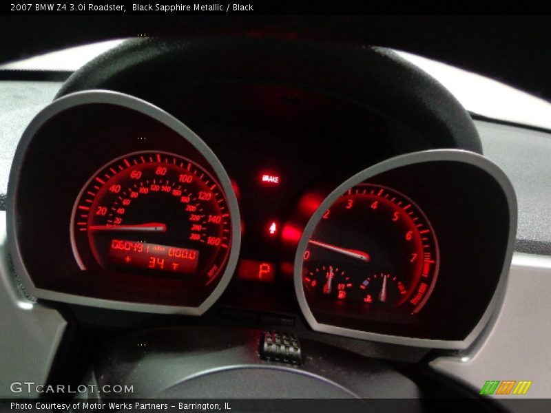 Black Sapphire Metallic / Black 2007 BMW Z4 3.0i Roadster