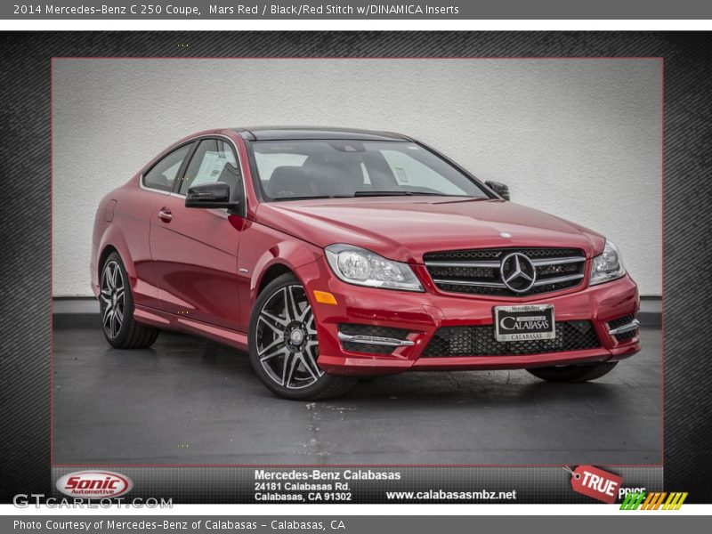 Mars Red / Black/Red Stitch w/DINAMICA Inserts 2014 Mercedes-Benz C 250 Coupe