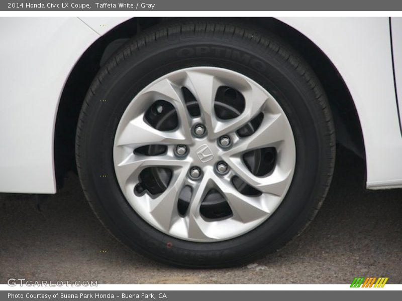 Taffeta White / Gray 2014 Honda Civic LX Coupe