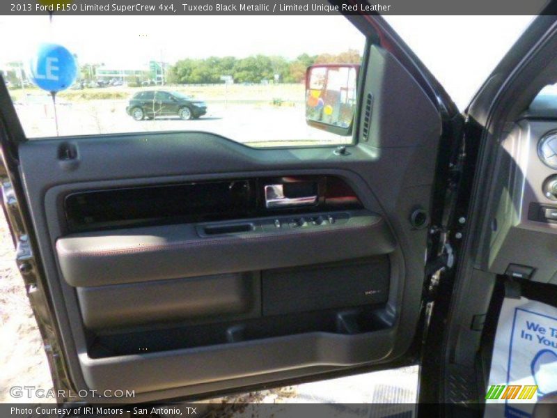 Tuxedo Black Metallic / Limited Unique Red Leather 2013 Ford F150 Limited SuperCrew 4x4