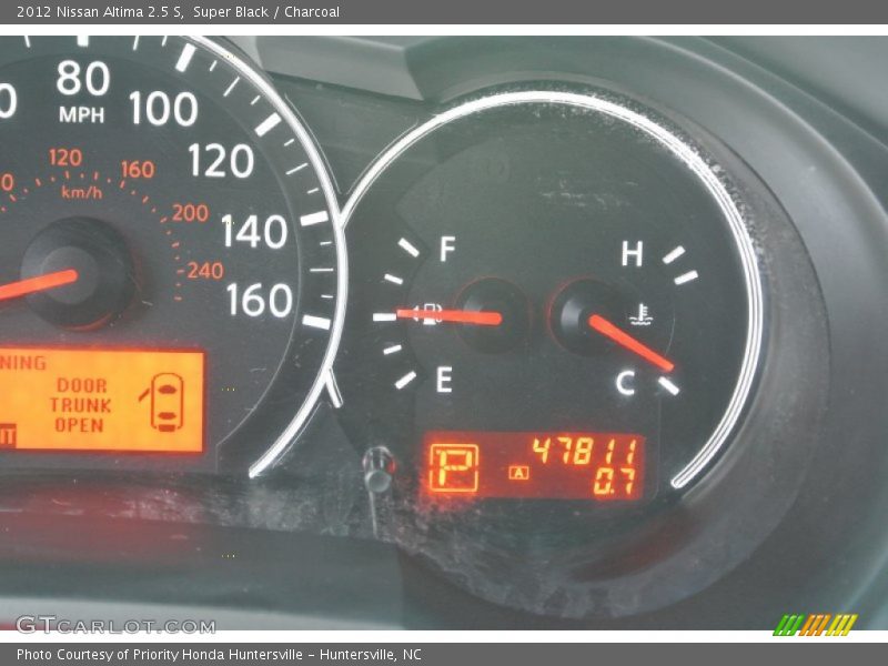 Super Black / Charcoal 2012 Nissan Altima 2.5 S