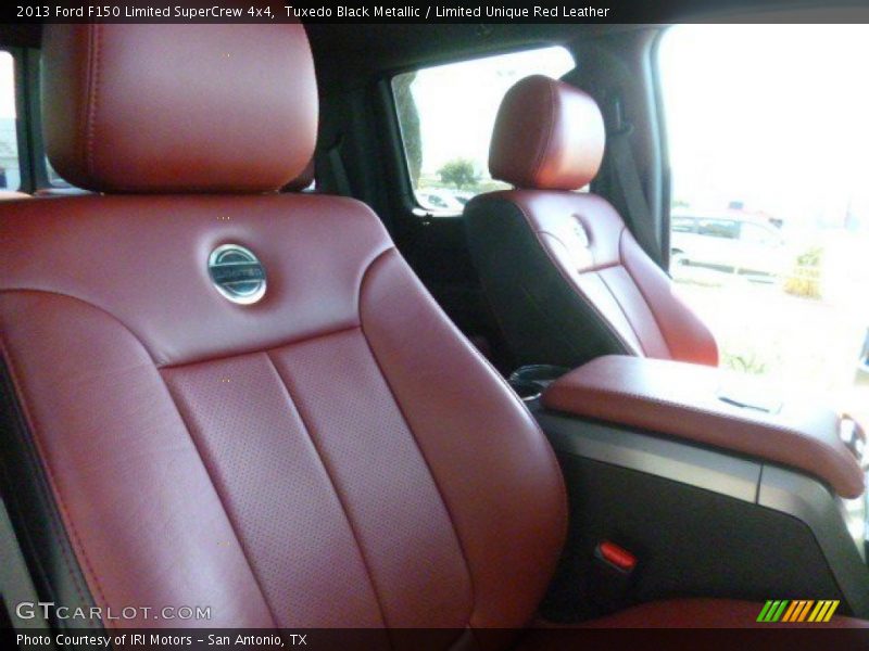 Tuxedo Black Metallic / Limited Unique Red Leather 2013 Ford F150 Limited SuperCrew 4x4
