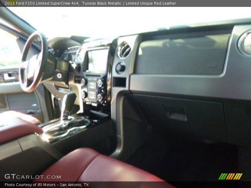 Tuxedo Black Metallic / Limited Unique Red Leather 2013 Ford F150 Limited SuperCrew 4x4