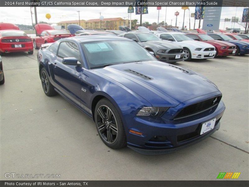 Deep Impact Blue / California Special Charcoal Black/Miko Suede 2014 Ford Mustang GT/CS California Special Coupe