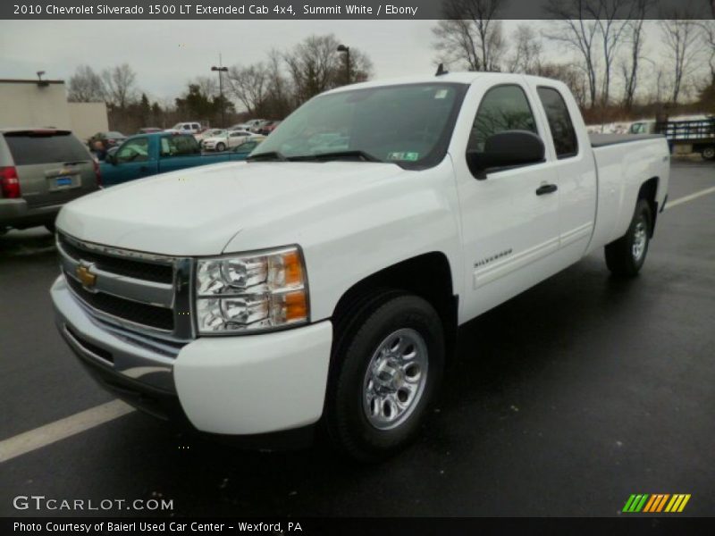Summit White / Ebony 2010 Chevrolet Silverado 1500 LT Extended Cab 4x4