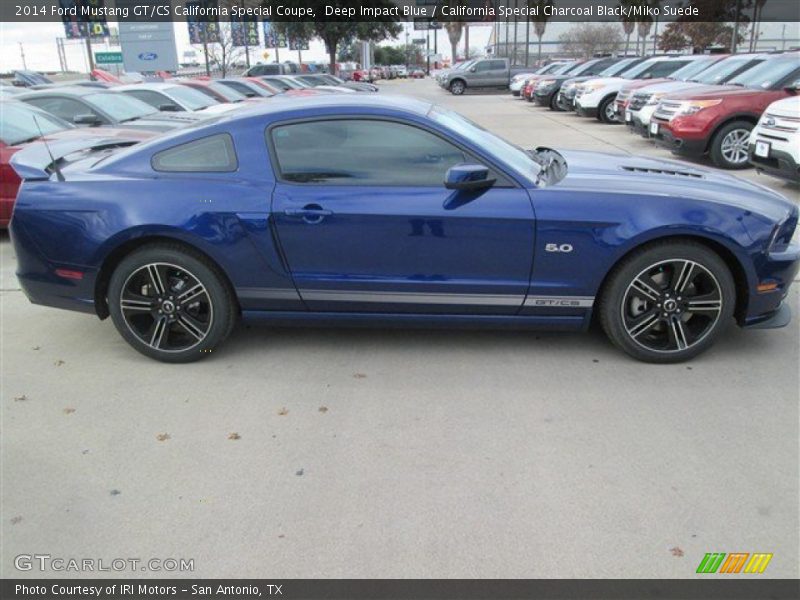 Deep Impact Blue / California Special Charcoal Black/Miko Suede 2014 Ford Mustang GT/CS California Special Coupe