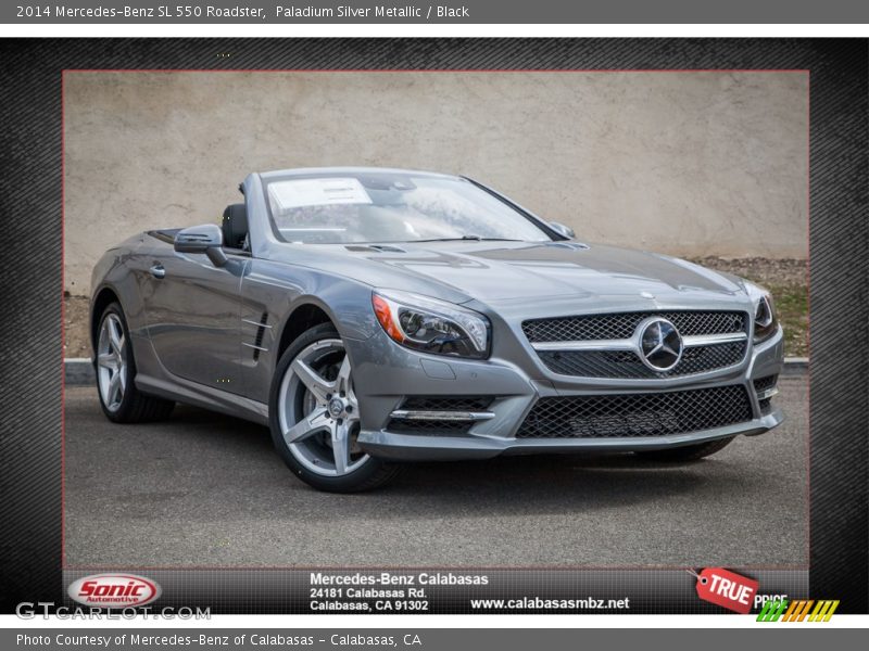 Paladium Silver Metallic / Black 2014 Mercedes-Benz SL 550 Roadster