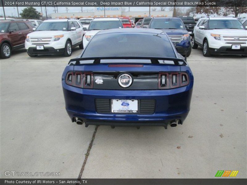 Deep Impact Blue / California Special Charcoal Black/Miko Suede 2014 Ford Mustang GT/CS California Special Coupe