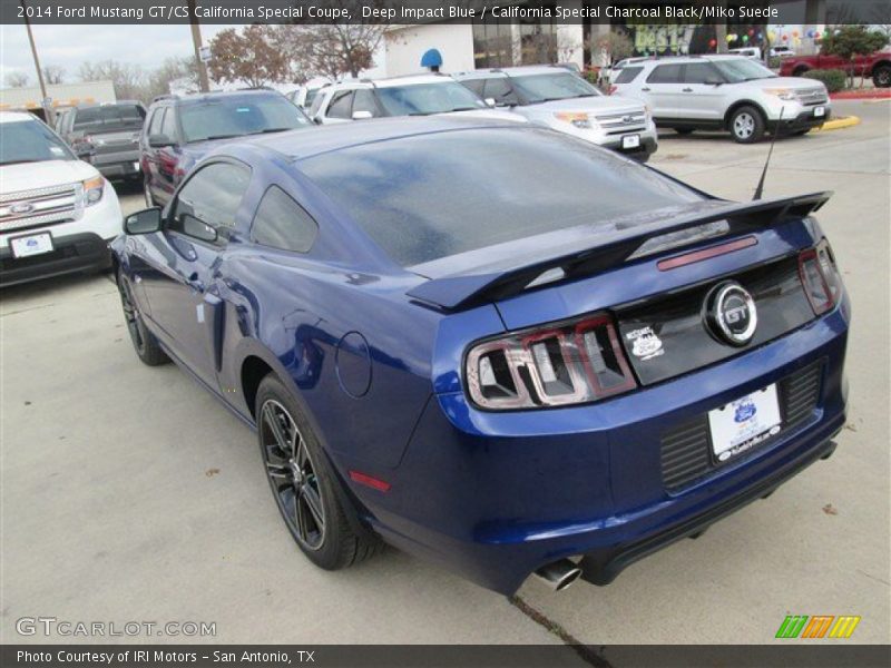 Deep Impact Blue / California Special Charcoal Black/Miko Suede 2014 Ford Mustang GT/CS California Special Coupe