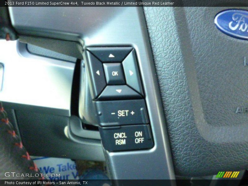 Tuxedo Black Metallic / Limited Unique Red Leather 2013 Ford F150 Limited SuperCrew 4x4