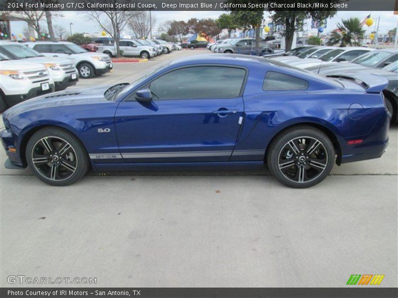 Deep Impact Blue / California Special Charcoal Black/Miko Suede 2014 Ford Mustang GT/CS California Special Coupe