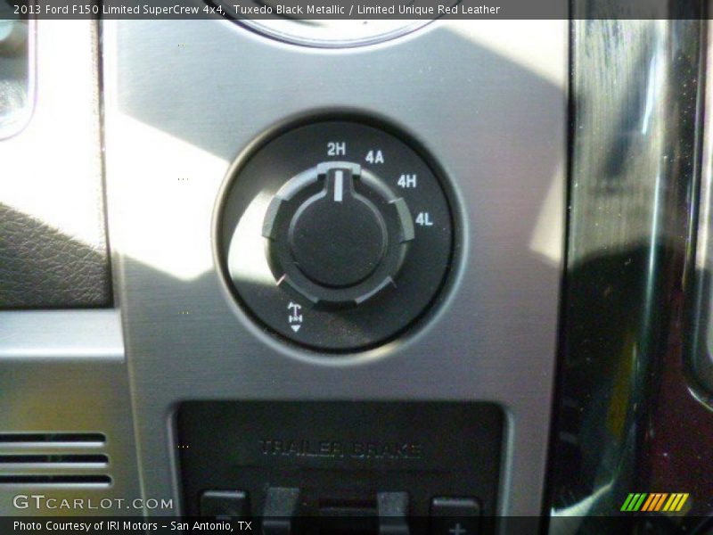Tuxedo Black Metallic / Limited Unique Red Leather 2013 Ford F150 Limited SuperCrew 4x4