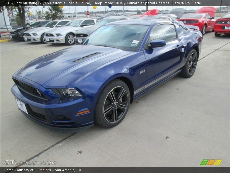 Deep Impact Blue / California Special Charcoal Black/Miko Suede 2014 Ford Mustang GT/CS California Special Coupe