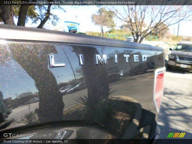 Tuxedo Black Metallic / Limited Unique Red Leather 2013 Ford F150 Limited SuperCrew 4x4