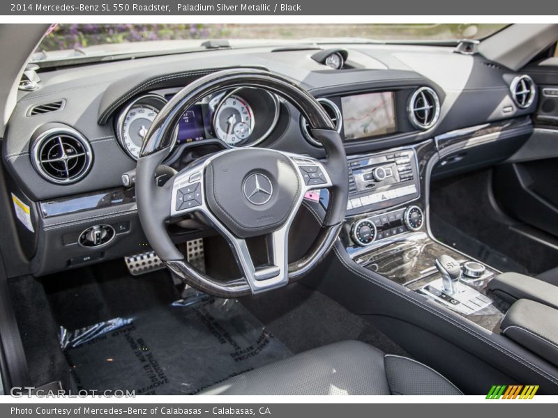 Paladium Silver Metallic / Black 2014 Mercedes-Benz SL 550 Roadster