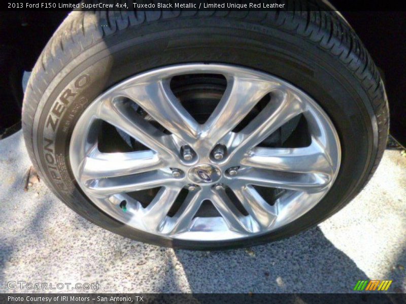 Tuxedo Black Metallic / Limited Unique Red Leather 2013 Ford F150 Limited SuperCrew 4x4